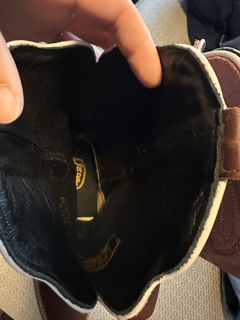 J.B. Dillon Brown and Tan Western Heeled Boots - Picture 3 of 5